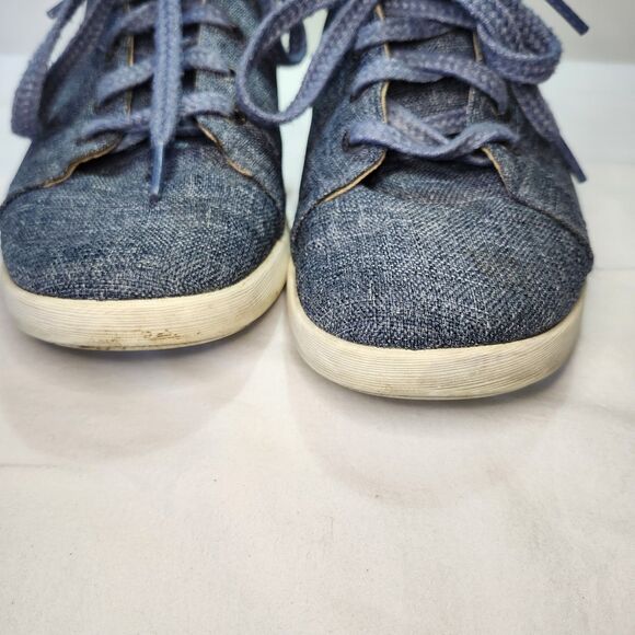 Chaco Ionia Women’s Sneakers Size 7 Blue Denim Lace Up Athletic Comfort Shoes - Picture 4 of 12